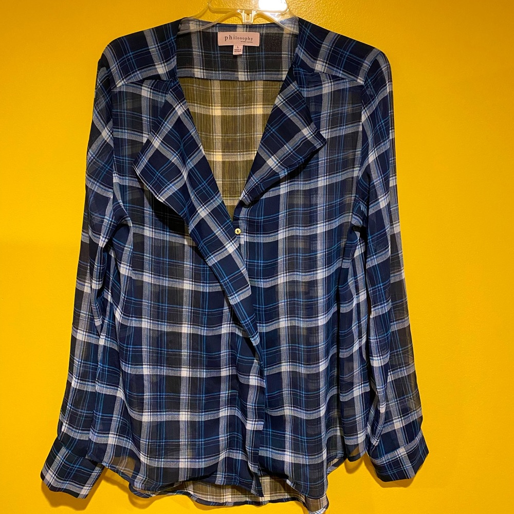 Blue breathable button down! Size L